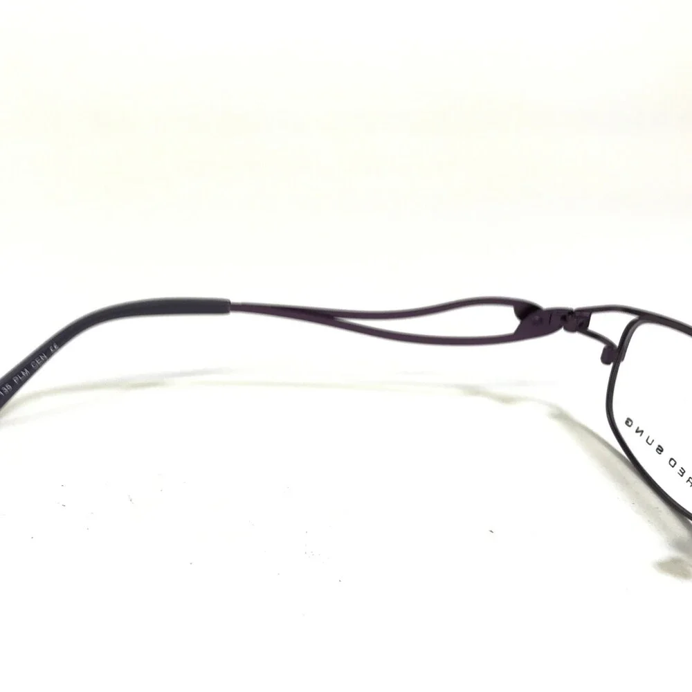 Alfred Sung Eyeglasses Frames AS4995 PLM CEN Purple Plum Wavy Arms 49-17-135